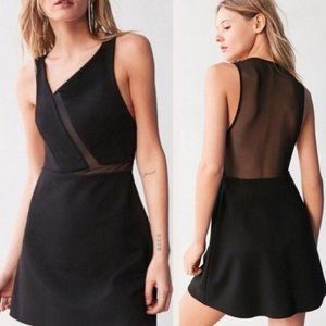 Black Urban Outfitters silence + noise Sheer Cutout Mesh Mini Dress